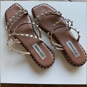 Steve Madden Brown Studded Sandals